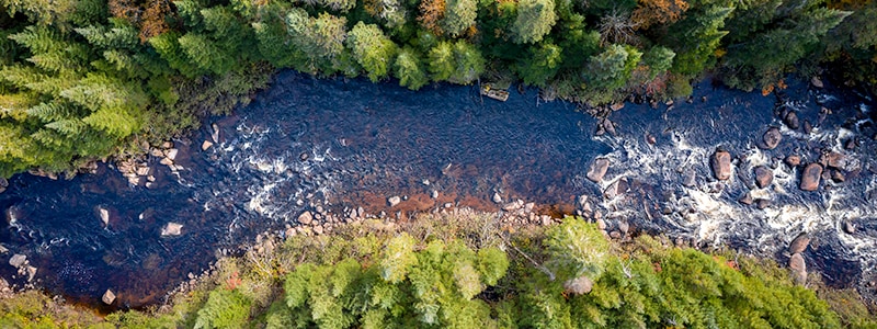 River photographed from above