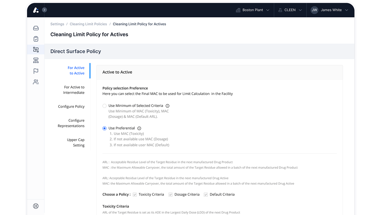 Screenshot of CLEEN Validation Process