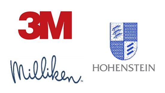 3M, Milliken and Hohenstein logos