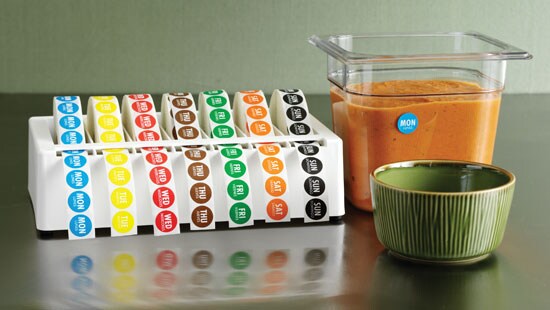 day of the week food labels for food rotation daydotsdispensers